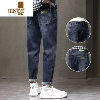 YANXU牛仔裤男款宽松直筒2023年新款夏季薄款弹力休闲长裤子男潮牌