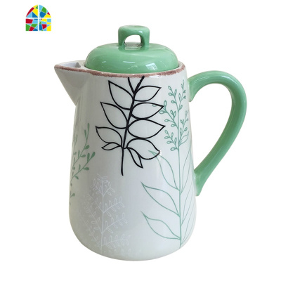 家用凉水壶陶瓷水具北欧风格冷水壶茶水壶水杯耐热高温大容量茶壶 FENGHOU 1壶4杯(款式一)