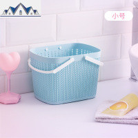 洗澡篮子手提浴室浴筐女韩国范儿学生澡堂小收纳筐可爱洗漱大容量 三维工匠收纳篮