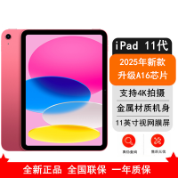 [原封]Apple iPad 11代 128GB WLAN版 粉色 A16芯片 1200万像素 4K录制视频 学习娱乐办公平板电脑