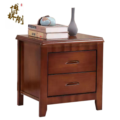 博林创实木床头柜 床头收纳柜 床边储物柜/个