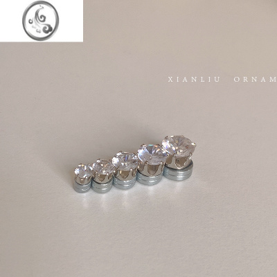 JiMi耳蜗钉锆石磁吸耳钉无耳洞耳骨夹女耳饰耳骨钉耳窝钉吸铁石男耳夹