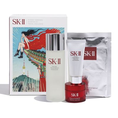 SK-II/Sk2女士护肤套装入门级神仙水精华旅行体验装神仙水+面霜+洁面+前男友面膜保税直发-