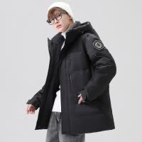 秋冬季新款加厚连帽羽绒服男士青少年情侣白鸭绒休闲上衣男装外套