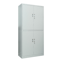 臻远ZY5062298 钢制厚板分双节文件柜 85*39*180cm(单位:台)灰白色
