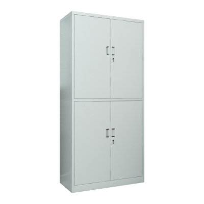 臻远ZY5062298 钢制厚板分双节文件柜 85*39*180cm(单位:台)灰白色