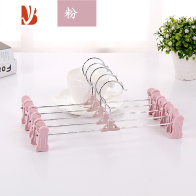 三维工匠裤架1个裤撑多夹子衣架晾晒衣夹钢卧室防滑裤夹撑子挂