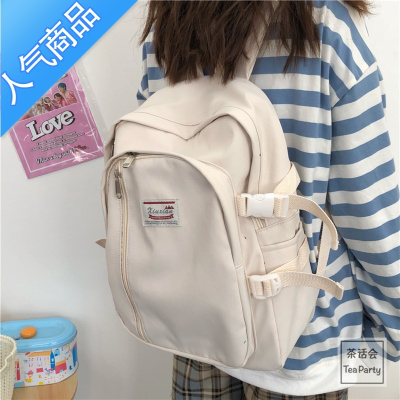 FENGHOU茶话会日系原宿复古工装学生双肩包女韩国ins书包学院风旅行背包学生书包