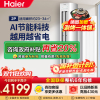 海尔空调(Haier)2匹 变频新1级能效 强冷强热 家用空调柜机KFR-50LW/E1-1套机