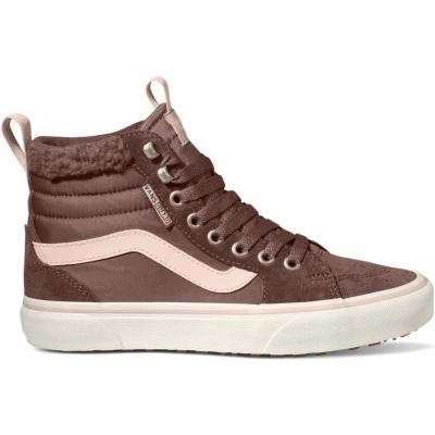 VANS女鞋冬季休闲鞋侧边毛绒保暖百搭经典系带帆布鞋