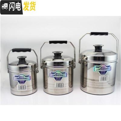 三维工匠添发无磁不锈钢提锅双格饭兰多用饭桶加厚双层大容量提壶 14CM带双格2.0饭盒