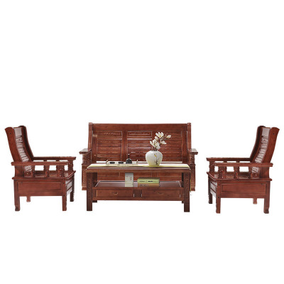 广亿隆全实木办公沙发中式沙发椅定制