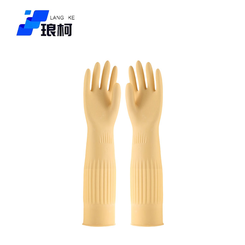 琅柯 加长加厚乳胶手套 45cm 不加绒款