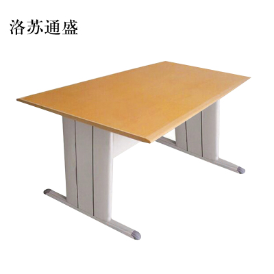 洛苏通盛图书室阅览桌工作桌2000*1000mm橘黄色台面(不含椅)常规款[工厂现做 7天内发货]