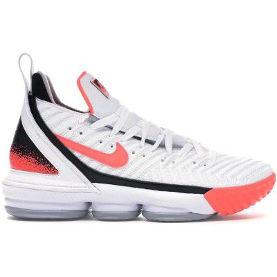 NIKE耐克LebronXVI16编织流线透气男士篮球鞋白/热熔岩CI1521-100