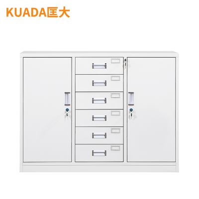 匡大 文件柜铁皮柜办公资料档案柜宽中六斗矮柜