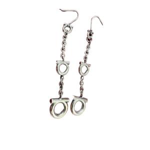 Salvatore Ferragamo女士时尚百搭气质吊坠耳饰韩系简约金属耳环