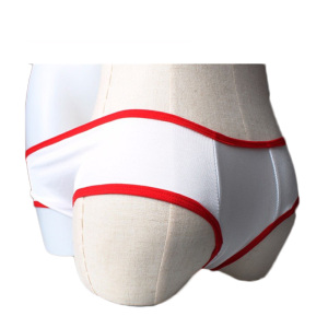 情侣双人三角裤男女共用合体情趣内衣男士女士性感连体丁字裤开档免脱女式情趣内裤透明透视诱惑破洞夫妻性生活长夜漫漫成人性用品 白色 均码