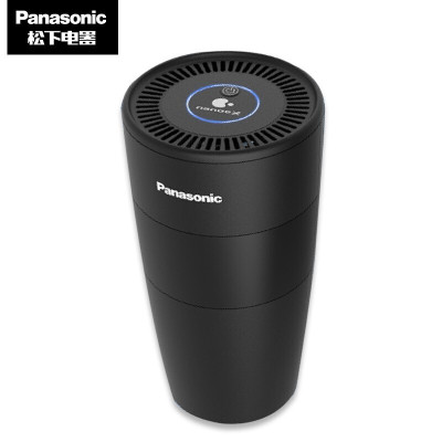 松下(Panasonic)小黑杯车载净化器小空间净化除味除病菌抑制过敏原纳诺怡水离子净味器 F-SG03P1C-K