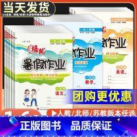 [暑假衔接6本]暑假作业语数+阅读+口算+计算+练字帖 小学二年级 [正版]暑假作业一二三四五六年级下册语文数学英语人教