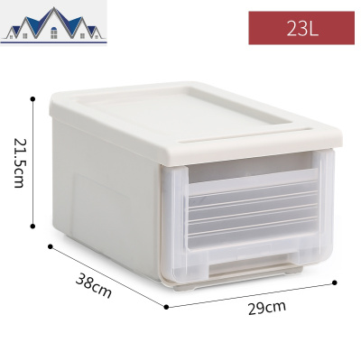 河马口收纳箱透明抽屉式衣柜内衣收纳盒小号塑料床底整理箱储物柜 三维工匠
