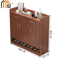 汐木质鞋柜三门个