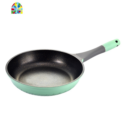平底锅底不粘锅煎饼锅牛排锅专用煎蛋锅深煎锅家用 FENGHOU 煎锅+奶锅(蓝色)