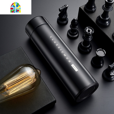 保温杯316不锈钢男士便携女水杯子定制刻字礼盒泡茶杯 FENGHOU 素雅白