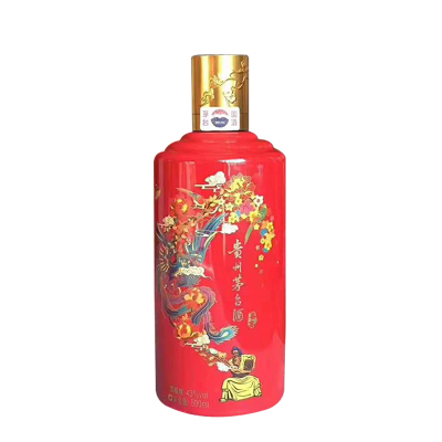中富酒行-贵州茅台酒43度喜宴（中国红）500ml单瓶装