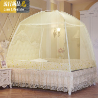 免安装蒙古包蚊帐1.5m床支架加厚加密1.8米单双人家用1米学生宿舍 三维工匠