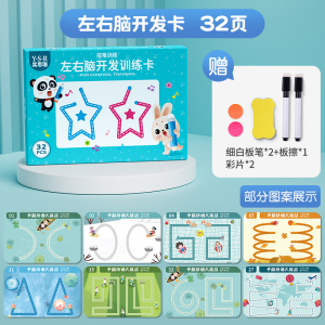 儿童控笔训练幼儿园描红2岁3宝宝早教卡可擦写运笔专注力入门玩具