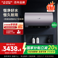 AO史密斯60升电热水器 国家补贴 金圭内胆 双棒分离速热 免换镁棒 免清洗短款 E60ED8-B