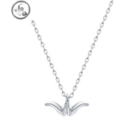 JG千纸鹤项链女潮925纯银网红锁骨链ins简约潮小众品圣诞女 JiMi