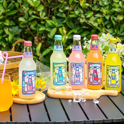 华洋1982汽水 果汁型碳酸饮料桔子味358ml*20瓶