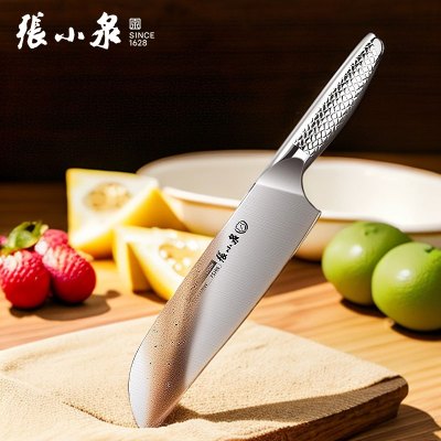 张小泉水果刀刀具料理寿司家用锋利商用不锈钢切片刀砍骨菜刀8138