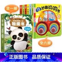 触摸书+洞洞书(6册) [正版]宝宝的第一本触摸书会发生声的儿童早教书语言启蒙认知婴儿0到3岁2-3学说话绘本地板触觉书