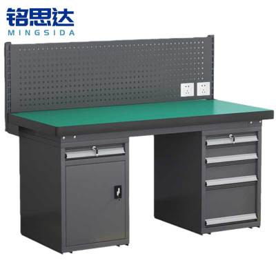 铭思达钳工操作台1.8米五抽一门张