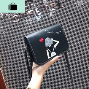 2020新款日韩版女包可爱小方包小包包复古斜挎包简约学生单肩包潮NEW LAKE女士单肩包