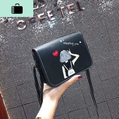 2020新款日韩版女包可爱小方包小包包复古斜挎包简约学生单肩包潮NEW LAKE女士单肩包