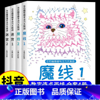 [4本]魔线+迷宫 [正版]抖音同款魔线专注力训练左右脑开发思维训练书迷宫书籍幼儿园高难度小学生2-3-6-7-8-10