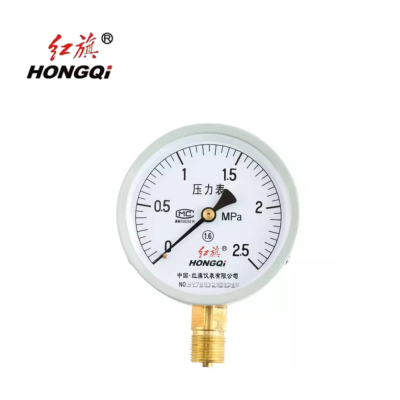 红旗 压力表定制检测款Y100 0-2.5MPA 块