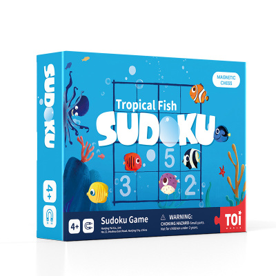TOI磁性儿童数独热带鱼数独入门游戏幼儿园启蒙逻辑思维棋类专注力益智玩具+男孩女孩生日六一礼物