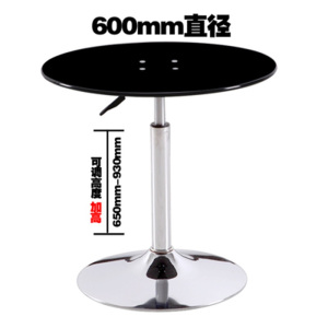 鑫环境 简约现代钢化玻璃小圆桌不锈钢阳台休闲桌子洽谈接待待客桌咖啡桌