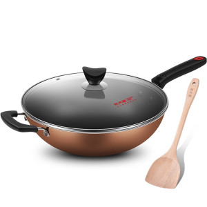 [新品]炊大皇34cm不粘锅少油烟炒菜锅 炒锅 烹饪锅具燃煤气电磁炉通用B50090