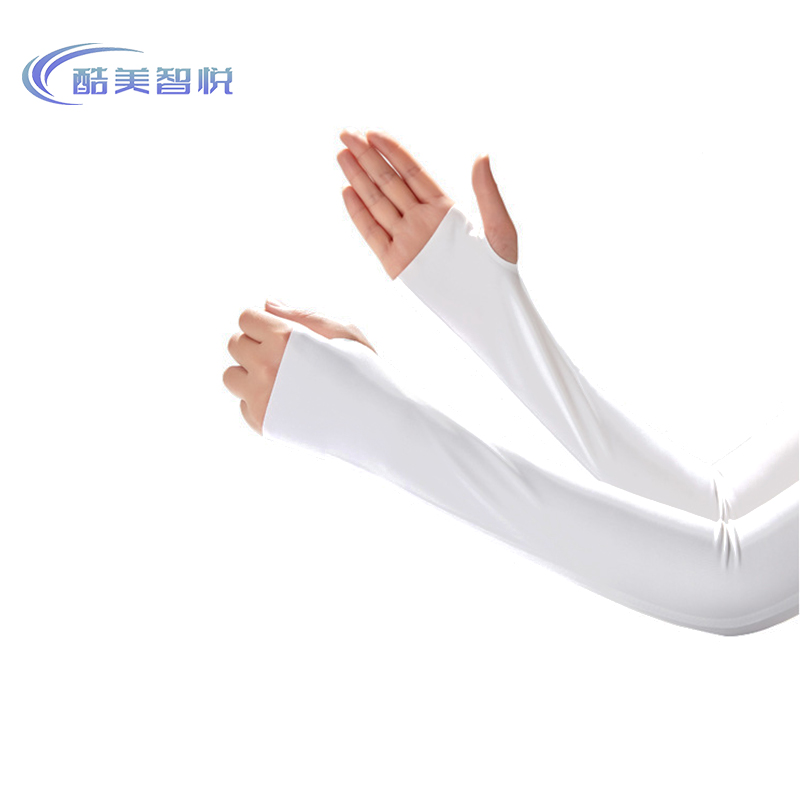 酷美智悦 防晒冰丝袖套白色 KM-RB044 双