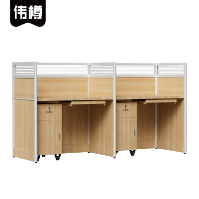 伟樽屏风工位双人位带柜220*70*120cm套