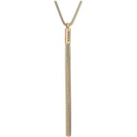 盖尔斯(GUESS)女士长流苏金属感Y形项链优雅百搭配饰金调