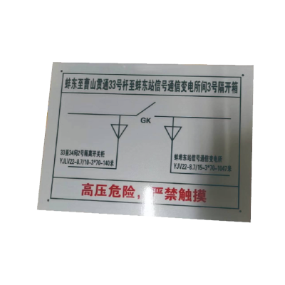 库标 分支箱标牌 340*440mm(块)