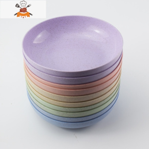 敬平日式小麦加深吐骨头碟菜盘子家用小吃碟子水果盘塑料骨碟510个装