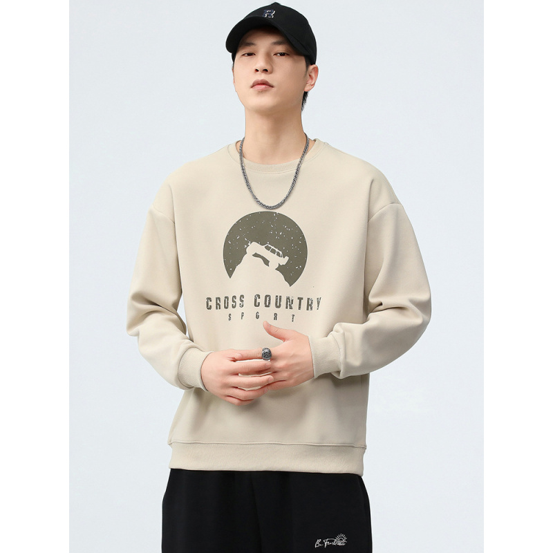 圆领卫衣男士新款秋冬款宽松百搭打底衫情侣男装潮牌上衣直销